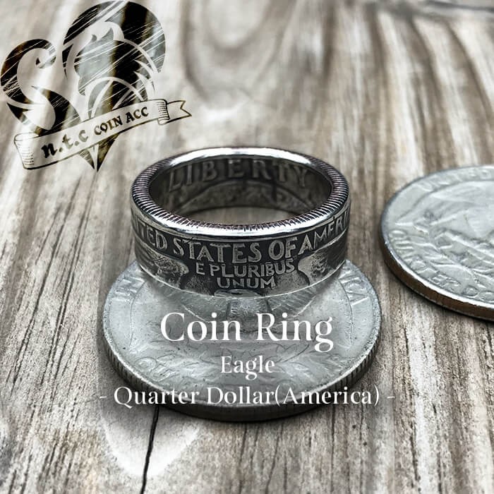 コインリング Quarter(Eagle) (受注制作) 指輪・リング ntc-coins 通販｜Creema(クリーマ)