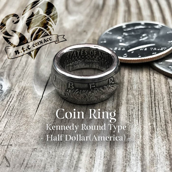 コインリング Half Dollar(ケネディ) ラウンド (受注制作) 指輪