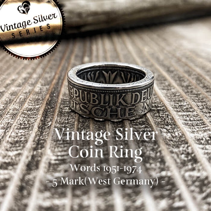 シルバーコインリング 5Mark -Words- (受注制作)