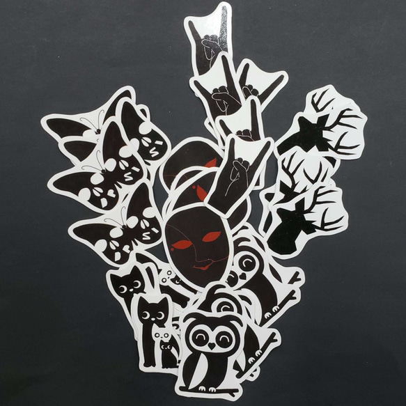 暗黑系貼紙-銅版紙 darkness style sticker 第1張的照片