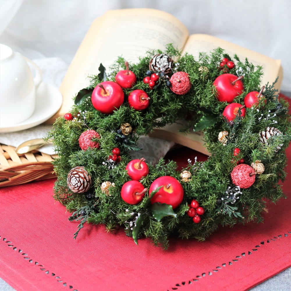 NO190  キラキラリボンとリンリンべる❤︎大きめクリスマスリース NO190 キラキラリボンとリンリンべる❤︎大きめクリスマスリース