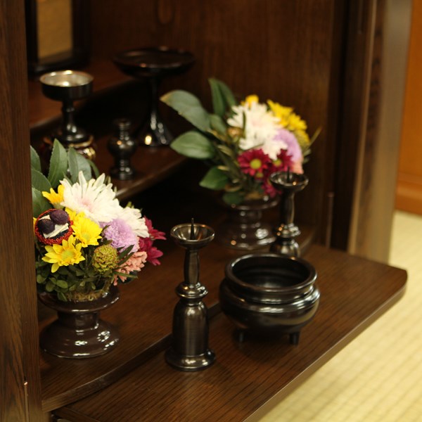 【仏花】お供えプリザーブドフラワー香蓮【小菊の入った可愛いパープル系一対2個セット】お盆、お彼岸、ギフトにおすすめ♪ 8,640円