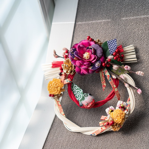 1〉布リース お正月飾り (獅子舞) 【公式通販】