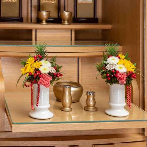 ♛* リピート販売 ♬人気の 蓮の仏花 ♧1対2個セット♡*