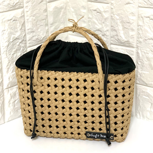 充実の品 受注製作】お出かけが楽しくなる カゴバッグ ✤便利な内布＆巾着 かごバッグ
