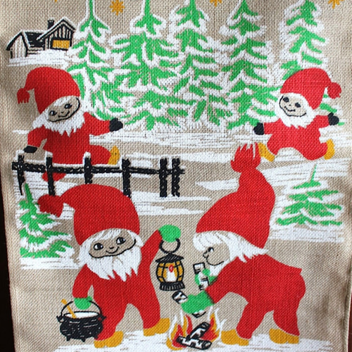 北欧のクリスマス柄タペストリー（スウェーデン製） その他インテリア