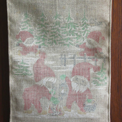 北欧のクリスマス柄タペストリー（スウェーデン製） その他インテリア