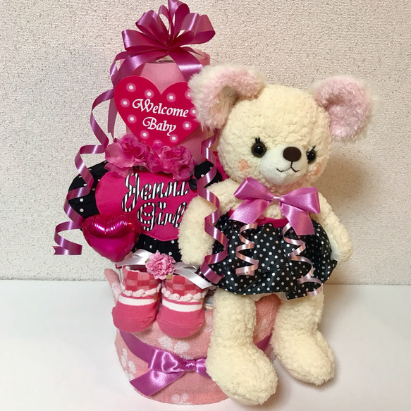 オムツベア　テリーベア　日本作家　アーティスト　手作り　袋付き 出産祝い おむつケーキ】GAP×GUNDベアおむつケーキ｜ベルビー