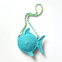 [SiMPLE FUN Crafts手織りバッグ]子供用動物型織りバッグ（小shark）/スポットワン 2枚目の画像