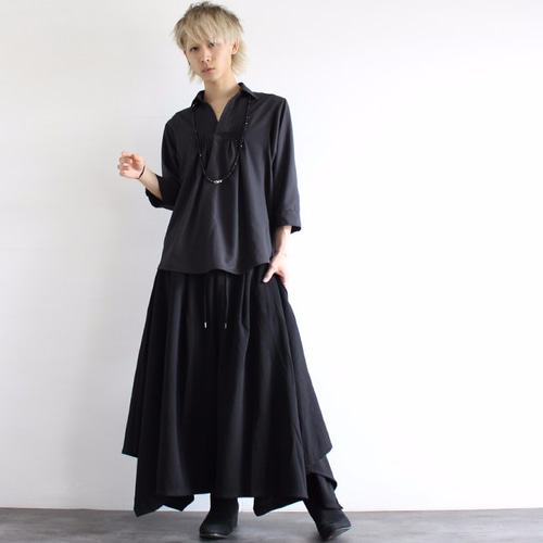 ドレープスカート風ワイドパンツ キュロット・ワイドパンツ