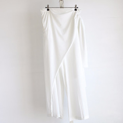 巻きスカートデザインドレープワイドパンツ 1枚目の画像