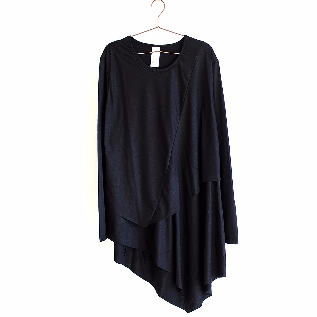 ランダム切り替えフェイクレイヤードアシメカットソー