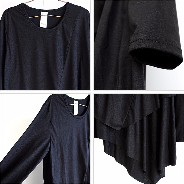 ランダム切り替えフェイクレイヤードアシメカットソー