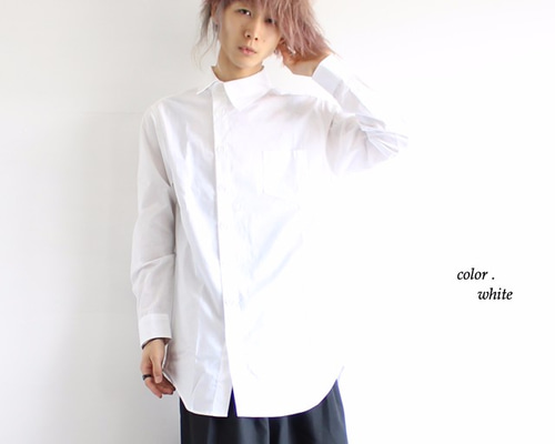 【nagonstans】アシンメトリーシャツドレス asymmetry shirt｜nagonstans（ナゴンスタンス）正規取り扱い