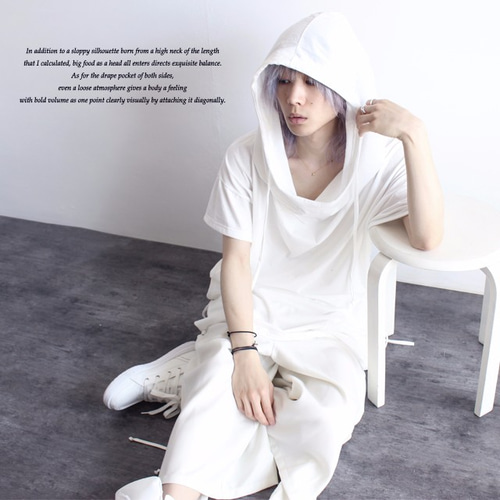 ドレープポケット付きビッグフードパーカー パーカー albino