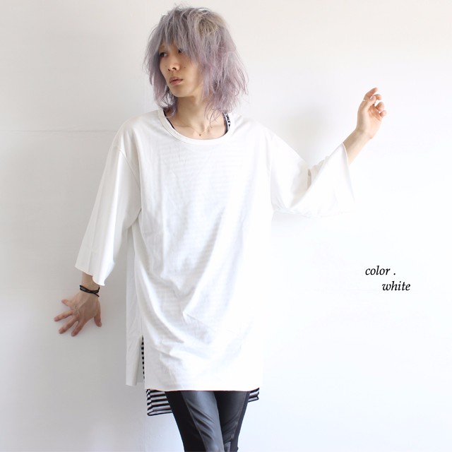 切りっ放しコットンスモックビッグカットソー