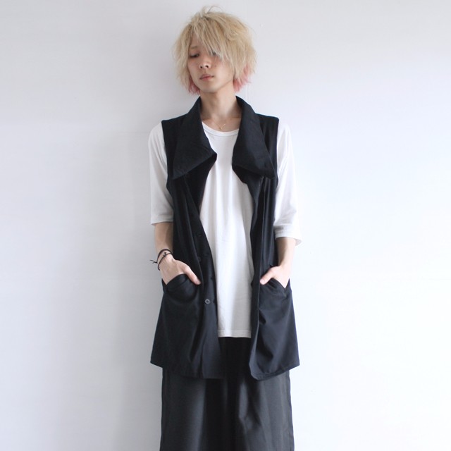 アフガンネックロングベスト