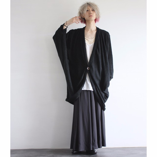 新品】MAX&Co ポンチョ風ロングカーディガン ブラック ゆったり