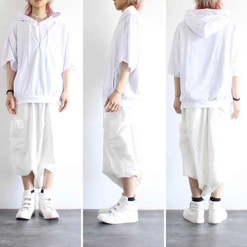 ダブルZIPネックスウェットパーカー パーカー albino 通販