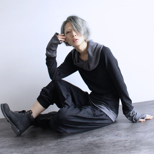 プリーツ4連ボタンサルエルパンツ ロングパンツ albino 通販