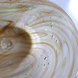 混色　ガラスの皿　泡　黄✕茶✕紫 4枚目の画像