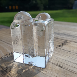 ロックアイスみたいな一輪挿し　ガラス　氷　透明 2枚目の画像