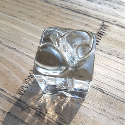 ロックアイスみたいな一輪挿し　ガラス　氷　透明 5枚目の画像
