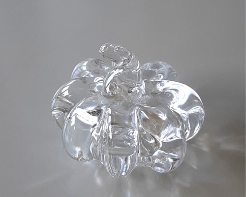 カボチャの置物 吹きガラス 透明 その他インテリア雑貨 ガラス日和