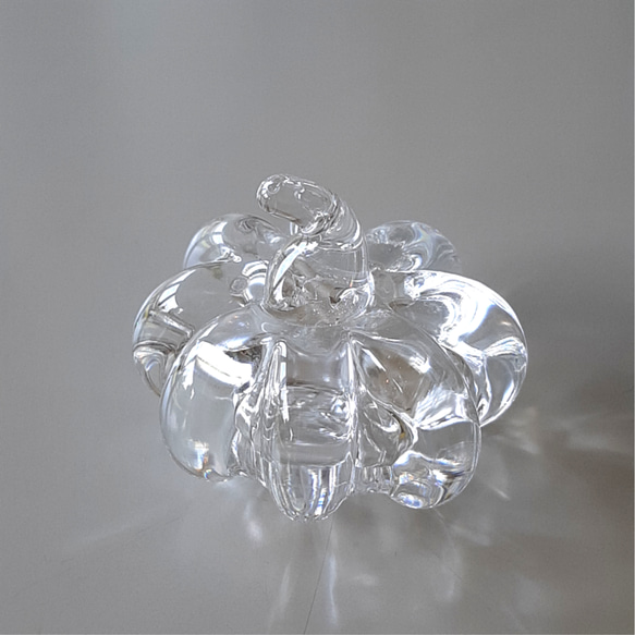 カボチャの置物 吹きガラス 透明 その他インテリア雑貨 ガラス日和