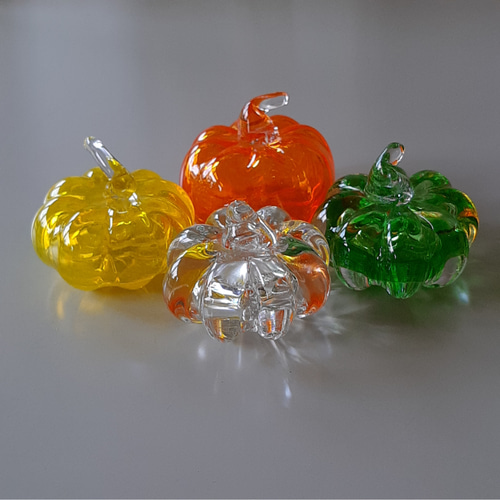 カボチャの置物 吹きガラス 透明 その他インテリア雑貨 ガラス日和