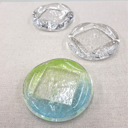 豆皿　正方形　透明　ガラス　ペーパーウェイト　アクセサリー置き　 2枚目の画像