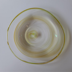 ガラスの大皿 2 　黄✕茶 　混色　 落ち着いた色合い 6枚目の画像