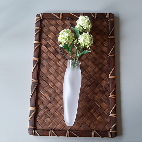 壁掛け花瓶 磨りガラス 吹きガラス 一輪挿し・花瓶・花器 ガラス日和