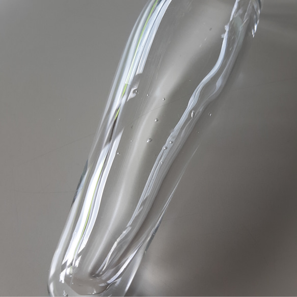 壁掛け花瓶　透明　吹きガラス 6枚目の画像
