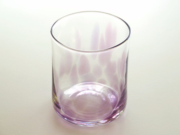 ふにゃコップ　紫　 吹きガラス 2枚目の画像