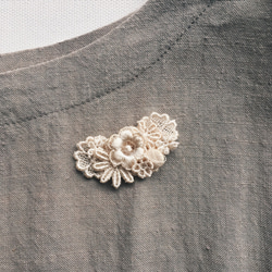 ブローチ【motif lace flowers】 3枚目の画像