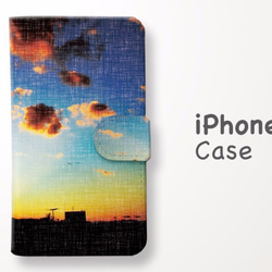 手帳式手機殼的夕陽“iPhone兼容” 第1張的照片