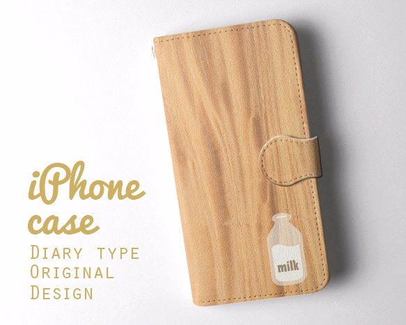 木柄/筆記本型手機殼“iPhone兼容” 第1張的照片