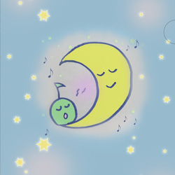 クリアファイル 月とおんぴー【 4枚セット 】 1枚目の画像