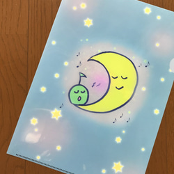 クリアファイル 月とおんぴー【 4枚セット 】 3枚目の画像