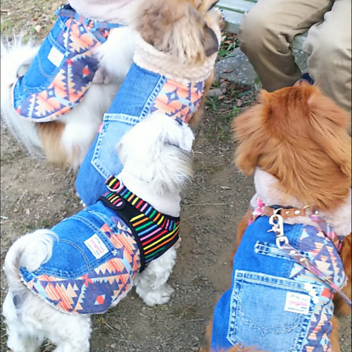 デニムリメイク犬服 防寒ドッグウェア ペット服・アクセサリー