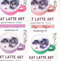 猫ラテＴシャツ 1カップタイプ【注文製作】 3枚目の画像