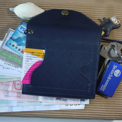 クレジットカードの財布（RFIDセンサー+機密）ダークブルー 6枚目の画像