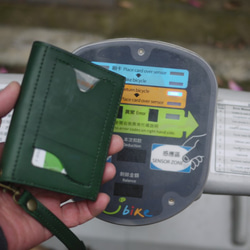 スワイプカードウォレット（RFIDセンサー+プライバシー）緑 3枚目の画像