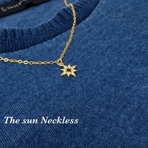 クリスタルが輝く太陽神のメンズネックレス ネックレス・ペンダント