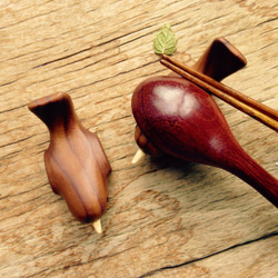 木製箸置きペン枕鳥YirenxingHuMeimanクルミ手作り木材シンプルで素敵 3枚目の画像