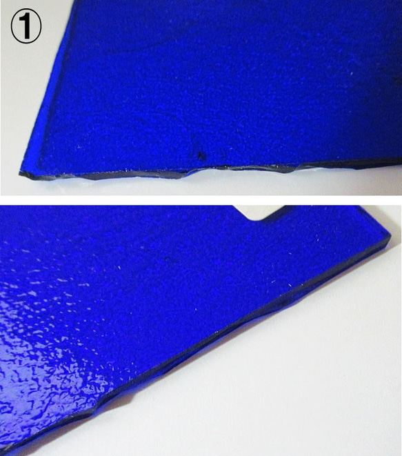 モレッティ　フュージング用板ガラス8　ブルー系2種 5枚目の画像