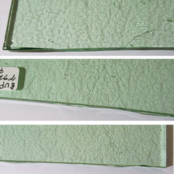 ブルズアイ　フュージング用板ガラス164　グラスグリーン　ティント　17.5x11.7x0.3cm　1枚 7枚目の画像