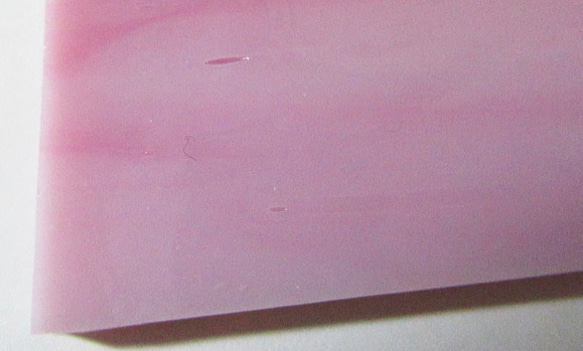 ブルズアイ　フュージング用板ガラス166　ピンク　10.1x7.3x0.3cm　1枚 8枚目の画像