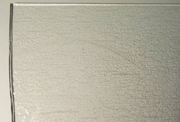 ブルズアイ　フュージング用板ガラス183　クリア（テクタ）　17.2x15.9x0.3cm　1枚 2枚目の画像